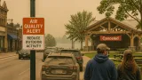 Thick smoke from distant wildfires brings air quality alerts to northern Michigan