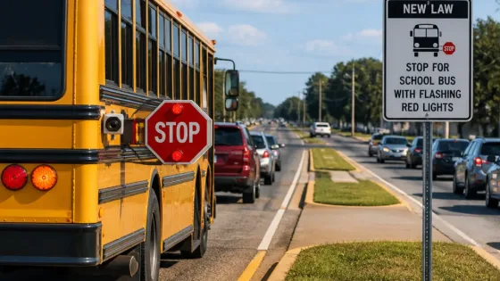 Kentucky drivers must stop for stopped buses on most four-lane roads under new law