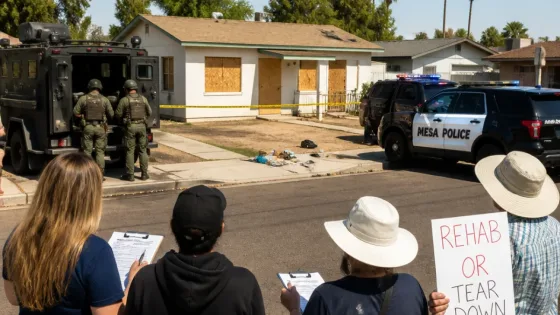 Mesa neighbors press city after squatters, suspected drug activity prompt SWAT arrest