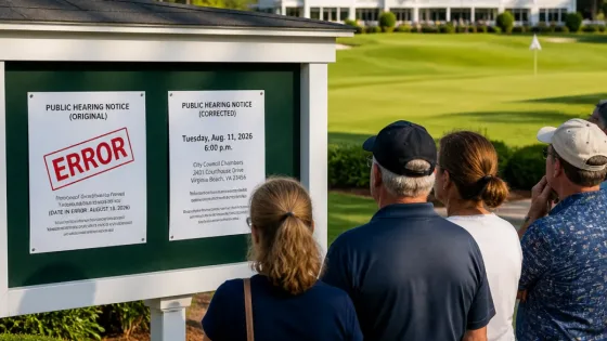 Virginia Beach delays hearing on potential sale of National Golf Club after notice error