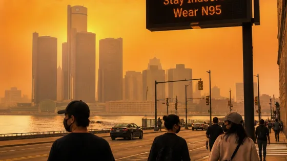 Wildfire smoke sends Metro Detroit air quality to hazardous levels; officials urge people to stay inside