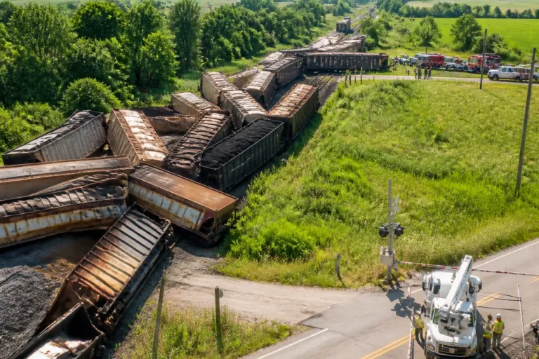 About 25 rail cars derail into field near Warrensburg; no injuries reported
