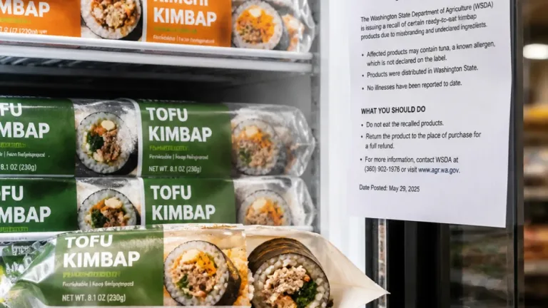 Aldi recalls frozen kimbap sold in Washington over undeclared tuna allergen