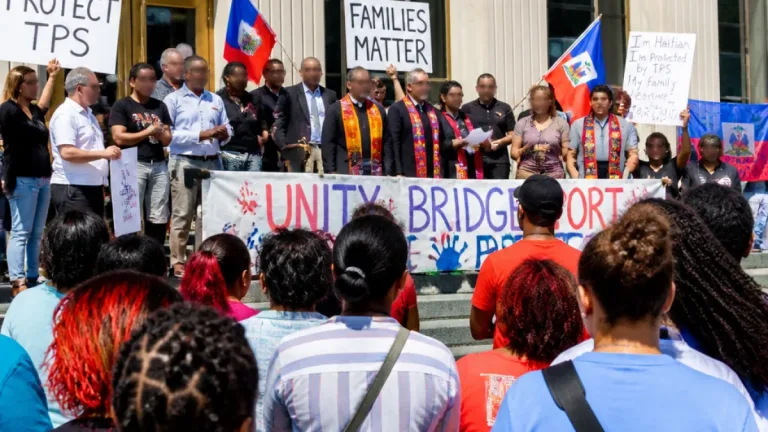 Bridgeport rally urges Congress to protect Temporary Protected Status for Haitian families