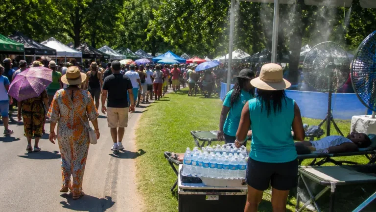 Denver festivalgoers, vendors take precautions as temperatures climb into the 90s