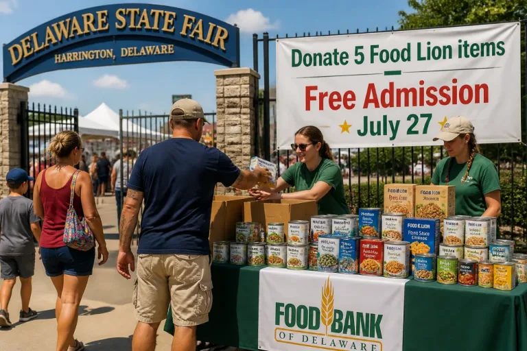 Donate five Food Lion items July 27 for free Delaware State Fair admission; drive aims to fight local hunger