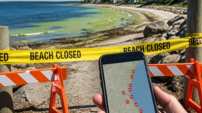 Dozens of Massachusetts beaches closed Sunday amid bacteria and algal-bloom concerns