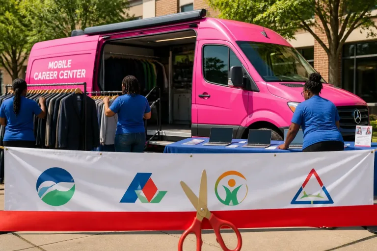 Dress for Success Georgia launches statewide workforce program with pink mobile career center