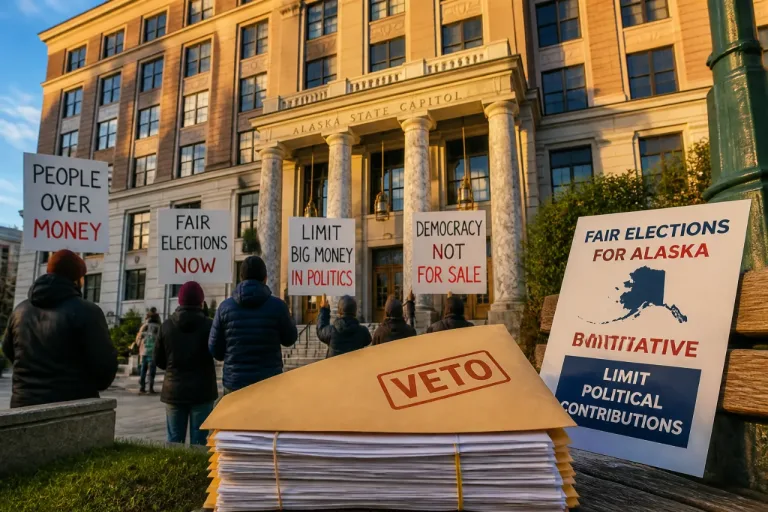 Dunleavy vetoes bill to cap campaign donations, clearing path for fall ballot fight