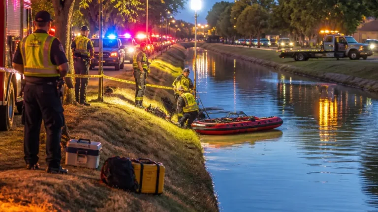 Emergency crews respond after vehicle reported in waterway in southwest Oklahoma City