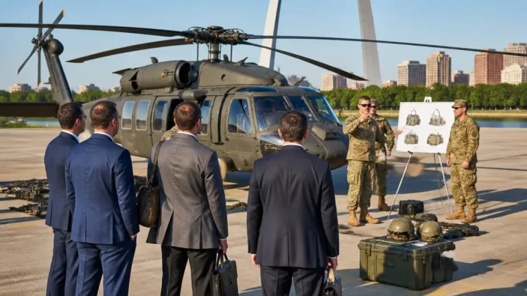 Employers flown to St. Louis on Illinois National Guard ‘Boss Lift’ to see Soldiers’ work