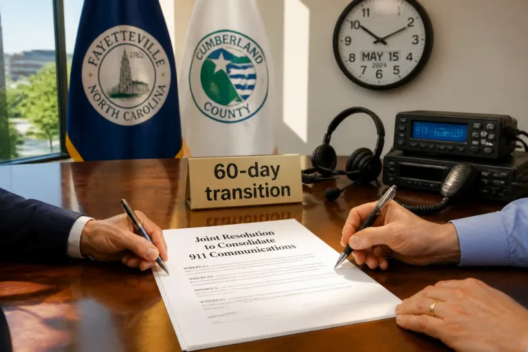 Fayetteville and Cumberland County agree to create joint 911 center, set 60-day timeline