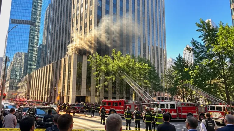 Five injured, building evacuated after early-morning fire in Midtown office tower