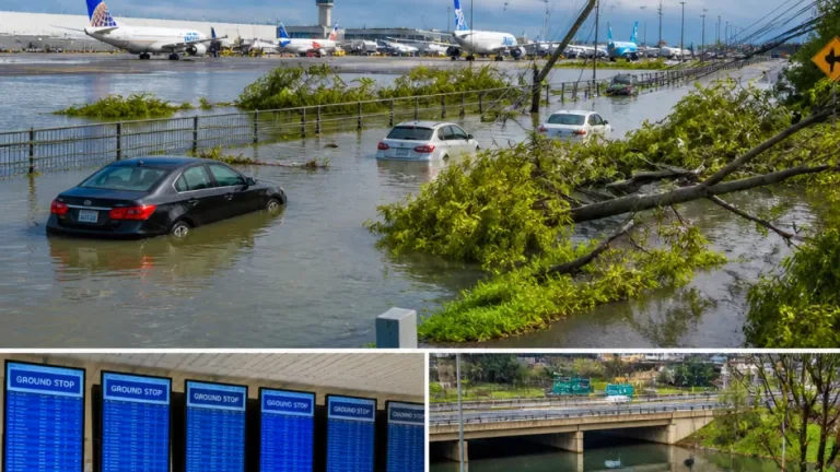 Flash flooding disrupts travel around Newark; Newark Liberty placed under FAA ground stop