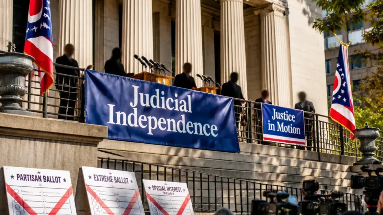 Former Ohio justices, allies press for nonpartisan judiciary amid rising politicization