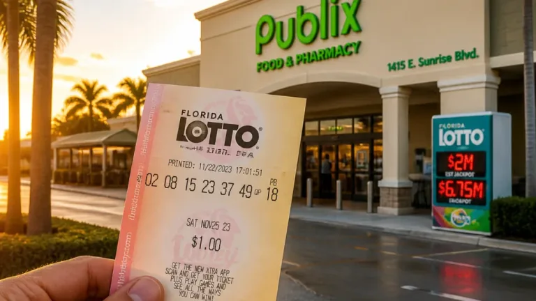 Fort Lauderdale Publix ticket claimed for $6.75M as Florida Lotto rolls to $2M jackpot