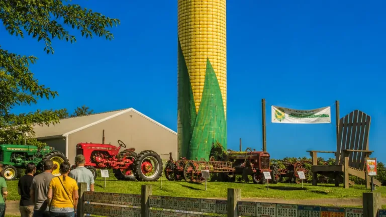 Giant Painted Silo Becomes Iowa’s Tallest Ear of Corn at Hawkeye Point