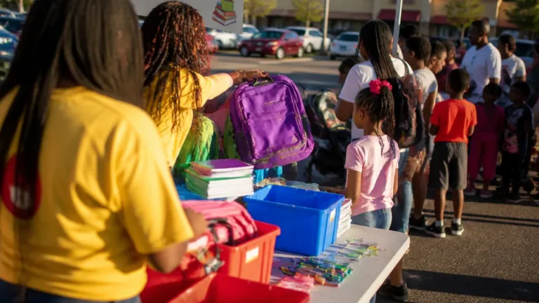Hattiesburg realty firm distributes backpacks, school supplies to local students