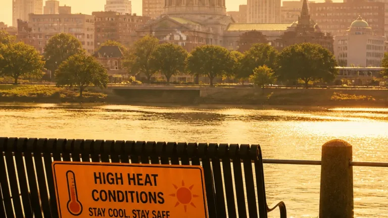 Heat Advisory through Friday as temperatures top the mid‑90s; smoky skies from Canadian fires