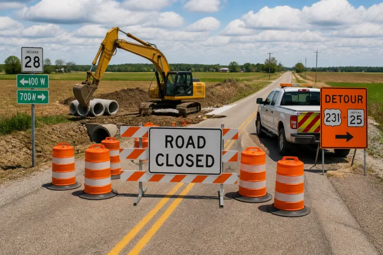Indiana 28 to close near Romney and Odell for pipe replacement starting July 13