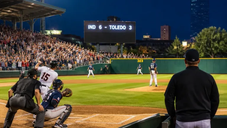 Indianapolis edges Mud Hens 6-3 as late home run decides contest