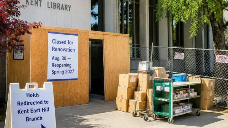 Kent Library to close Aug. 30 for $5.6M renovation, set to reopen Spring 2027