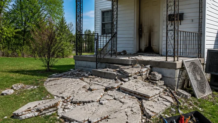 Lightning strike shoots concrete onto Ottawa home; family escapes uninjured
