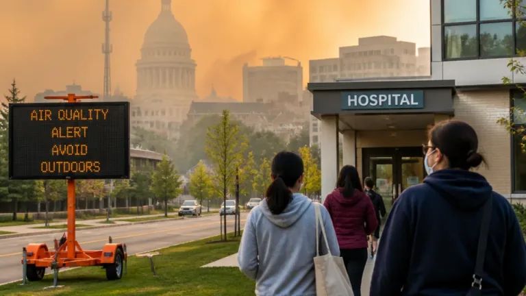Madison sees hazardous air levels as wildfire smoke drifts south