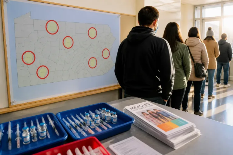 Measles outbreak tops 100 cases and now reported in seven Pennsylvania counties