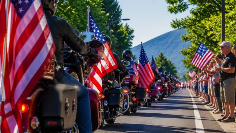 Motorcycle procession honors fallen service members as riders pass through Redmond and Bend