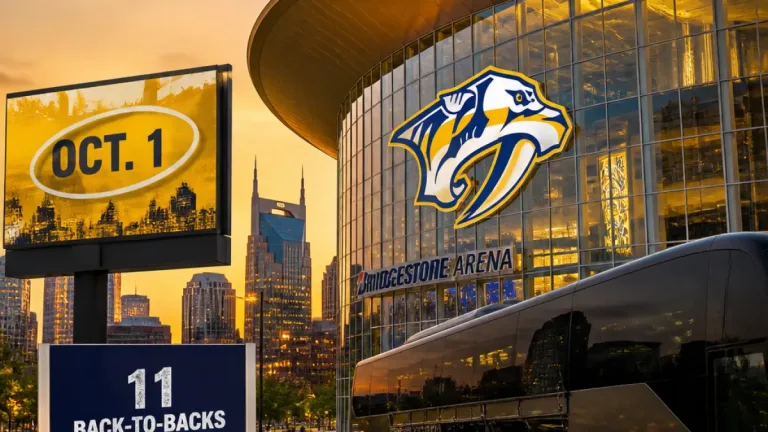 Nashville Predators open 2026-27 at Bridgestone Arena; schedule loaded with travel and back-to-backs