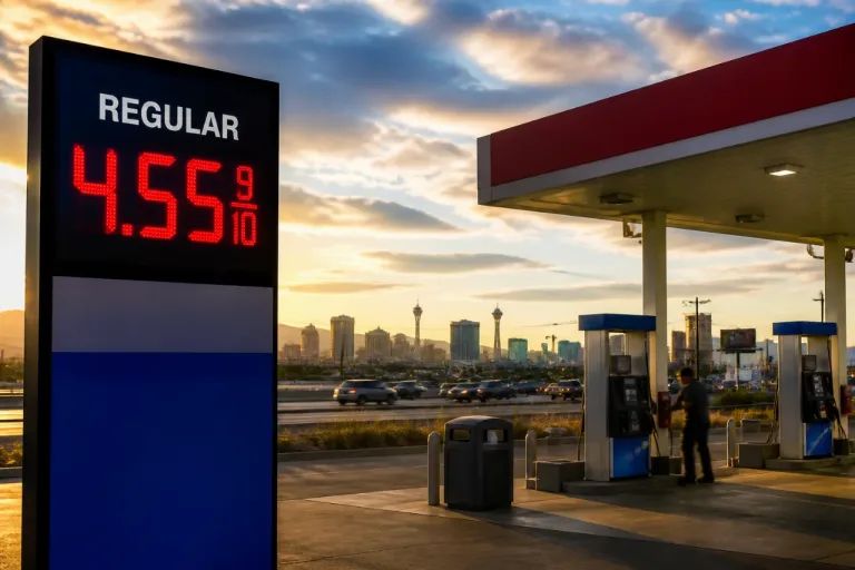 Nevada pump prices slip slightly as Middle East tensions cloud outlook