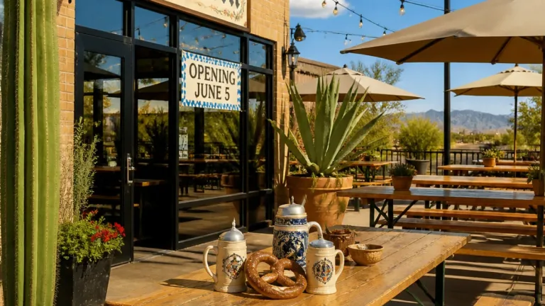 New German Biergarten Opens on Tucson’s West Side, Bringing Traditional Menu and Patio Focus