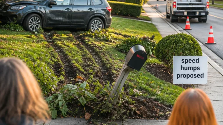 Nine vehicles have struck a Catonsville yard in two years; county eyes speed humps