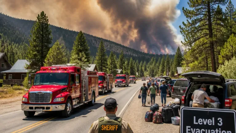 Olive Butte Fire prompts Level 3 evacuation for Granite as statewide crews pour in