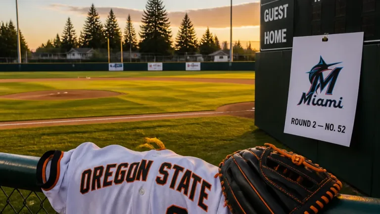 Oregon State lefty Ethan Kleinschmit taken 52nd overall by Miami Marlins