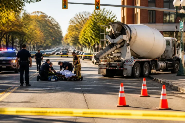Pedestrian critically injured in East Lansing after cement truck collision
