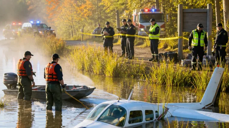 Pilot dies after small plane crashes into Curlew Pond in Plymouth