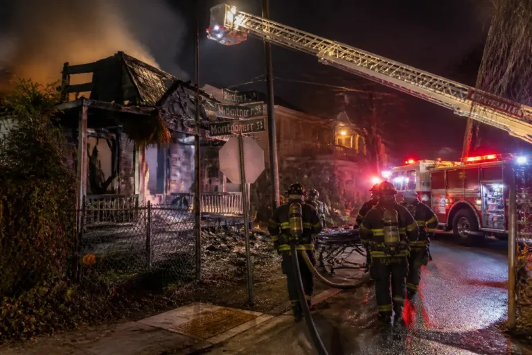 Savannah firefighter rescued after porch collapse during house fire on Bolton Street