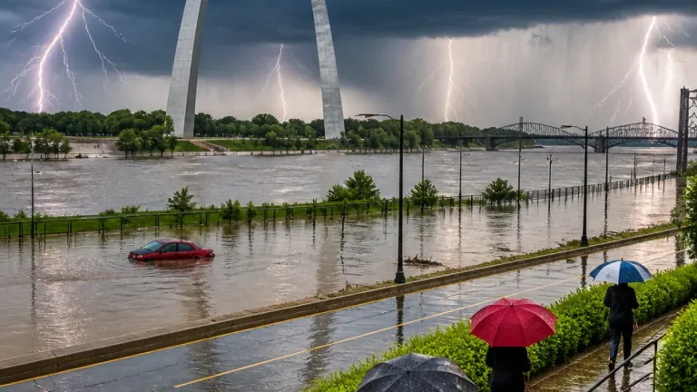 Scattered storms moving through St. Louis; heavy downpours and lightning possible