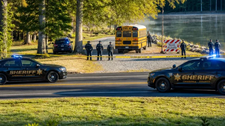 Search continues in Gaffney after fatal shooting at school bus stop; one person detained