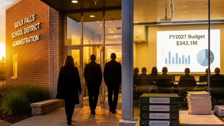 Sioux Falls school board approves $343.1M FY2027 budget, cuts local school property levy