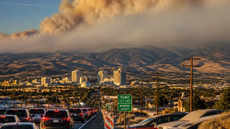 Smoke from Elephant Fire darkens Reno skies as blaze burns thousands of acres