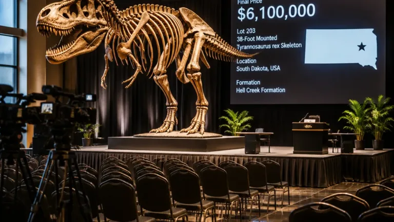 South Dakota T. rex found in Harding County fetches $50.13 million at auction