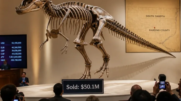 South Dakota T. rex 'Gus' sells for a record $50.1 million, buyer remains anonymous