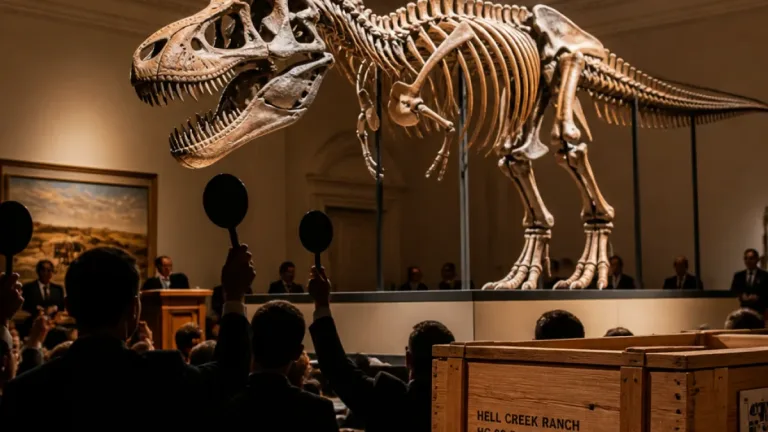 South Dakota T. rex “Gus” sells for record $50.13 million, stirring science and ownership debate
