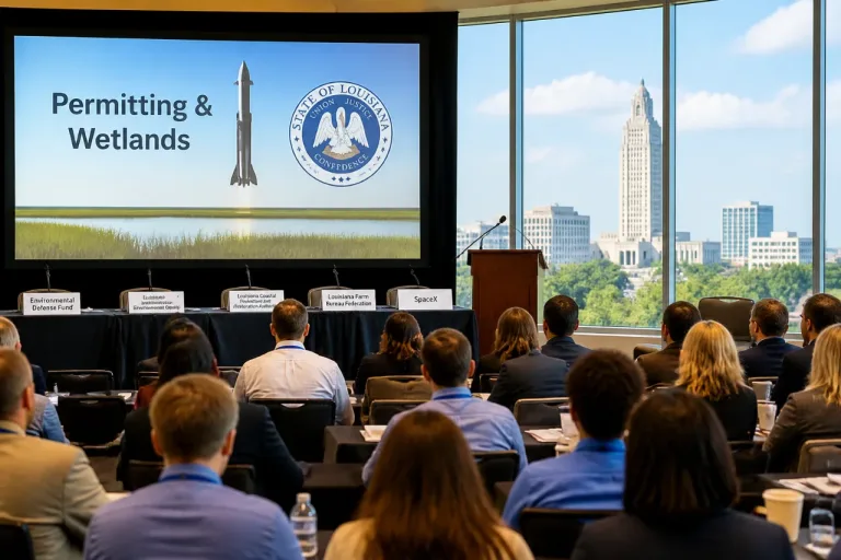 SpaceX representatives join Baton Rouge summit on speeding permits and wetlands rules