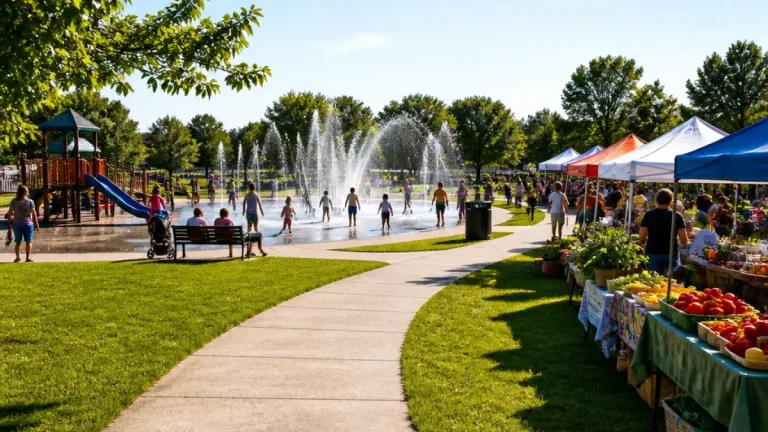 Sterling Heights’ Dodge Park offers splash pad, playgrounds and weekly farmers market this summer