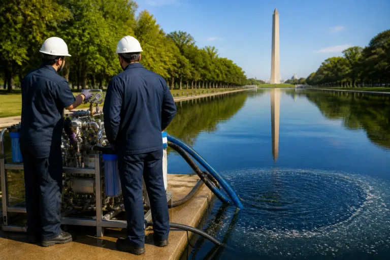 Nanobubble systems deployed at D.C. Reflecting Pool; surf park use shows lower chlorine needs