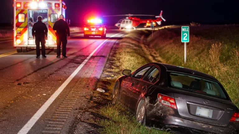 Three ejected, hospitalized after late-night rollover on U.S. 65 in Wayne County